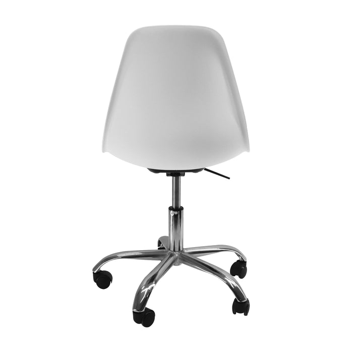 Silla Eames Metal con Ruedas Blanco HUGGA silla eames huggastore.myshopify.com Hugga Store