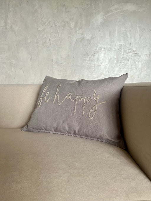 Coj&iacute;n Be Happy Gris  HUGGA  huggastore.myshopify.com Hugga Store
