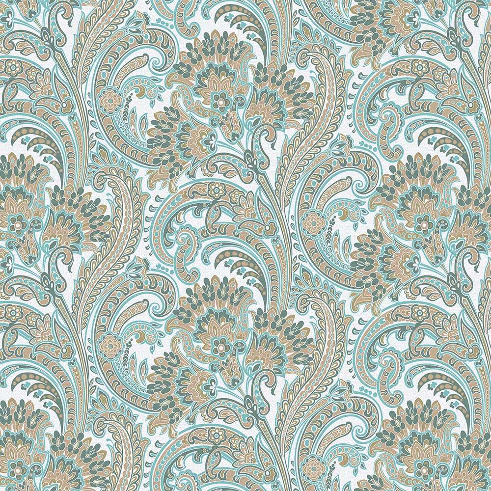 Papel Tapiz Indigo Arabascos.  Hugga Store papel de colgadura huggastore.myshopify.com Hugga Store