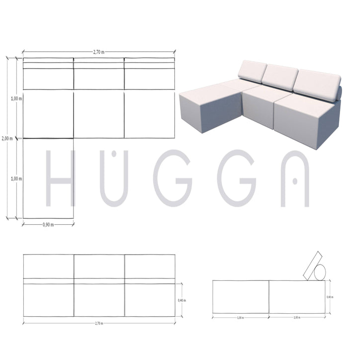 Sof&aacute; Modular Galicia  Hugga Sof&aacute;s huggastore.myshopify.com Hugga Store